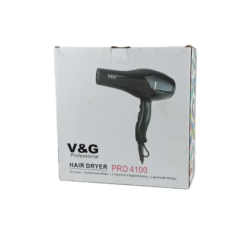 V&G 4100 Dc Motor 2000W 2 Heat & 2 Speed Setting Hair Dryer