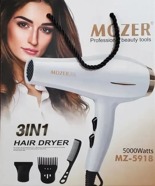 Mozer MZ 5918 Professional 5000 Watts 3 in 1 Hair Dryer