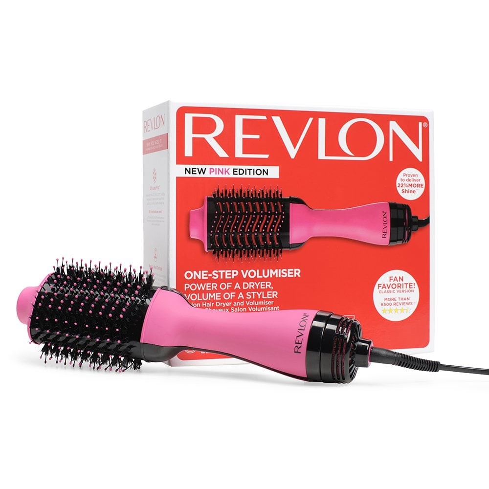 Revlon One-Step hair dryer and Volumiser - New Pink Edition (One-Step, 2-in-1 styling tool, IONIC and CERAMIC technology, unique oval design, for mid to long hair) RVDR5222PUK