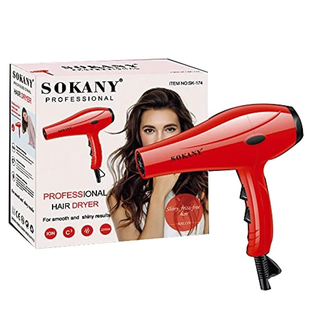 Sokany SK-174 2000w Professional Hair Dryer Red