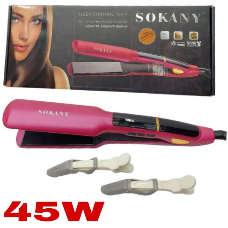 Sokany SK-030 750°F Keratin ArganTherapy Professional Hair Straightener (1 year service Warranty)