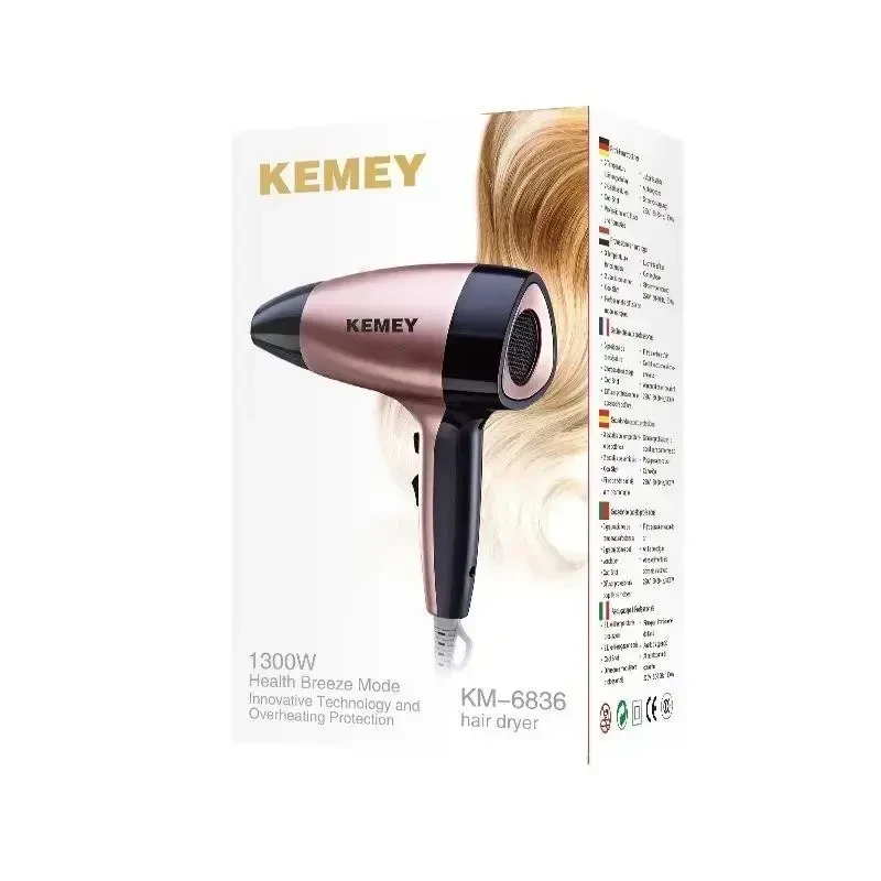 kemei Km 6836 1800w Portable Hot & Cool Hair dryer