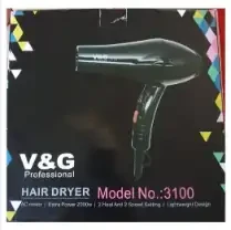 V&G 3100 Dc Motor 2000W 2 Heat & 2 Speed Setting Hair Dryer