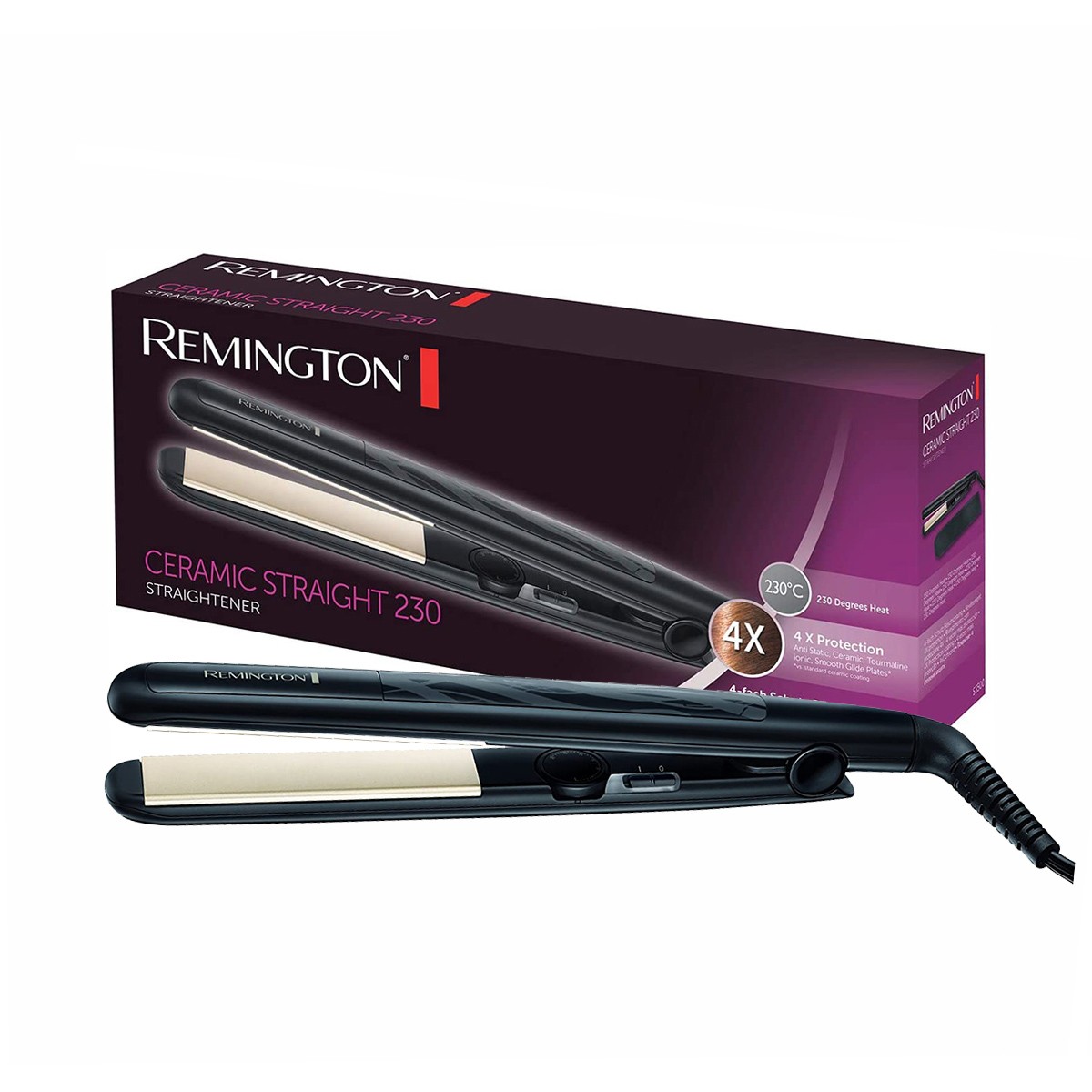 Remington Ceramic Straight 230 Hair Straightener (S3500)