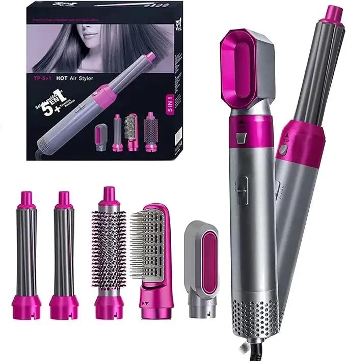 TP 5+1 1000W 5in1 Hot Air Styler (Silver Pink)