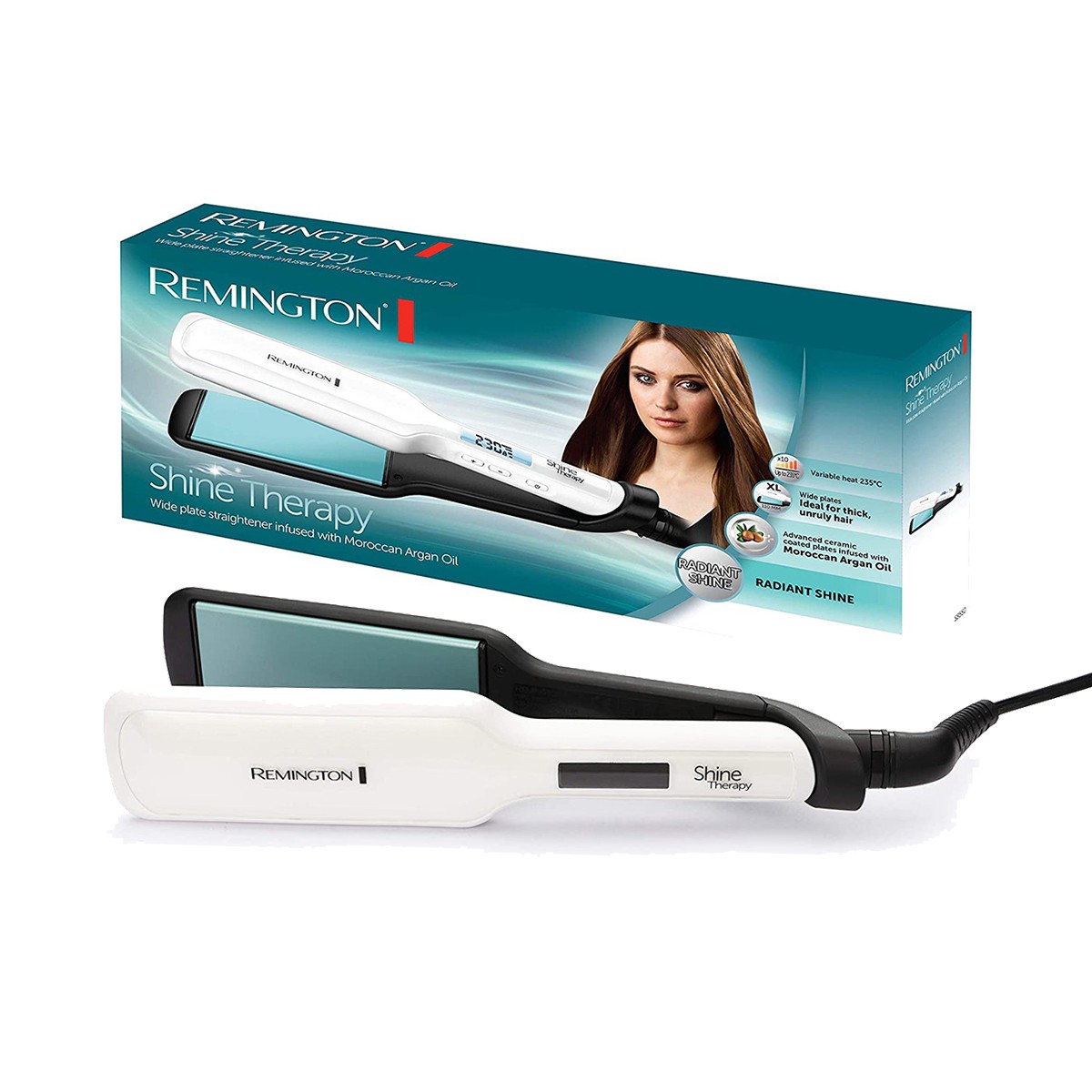 Remington Shine Therapy Wide plate Straightener S8550