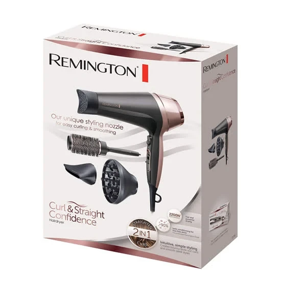 Remington 2200W 2-in-1 Curl & Straight Confidence For Fast & Powerful Drying