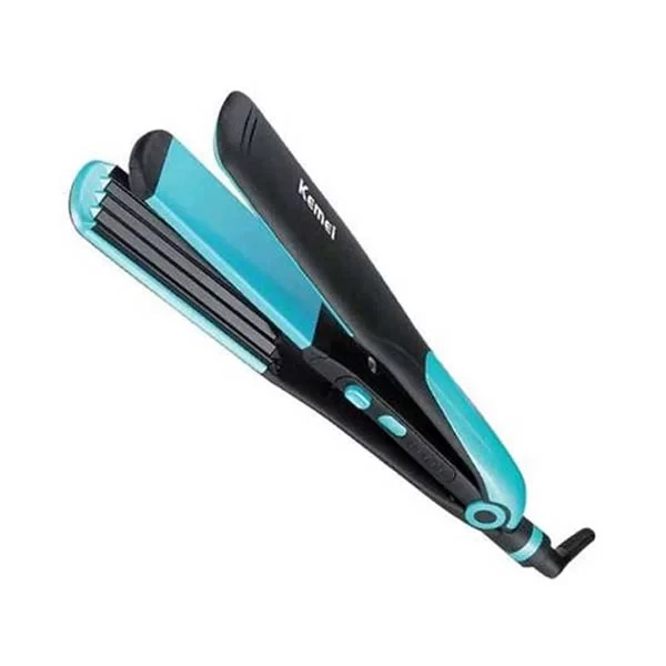 Kemei KM-2209 Straight & Crimper 2 in 1 Hair Straightener for Women