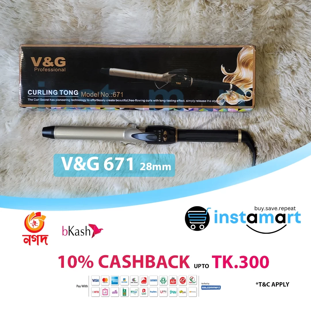 V&G 671 Professional 230°C Hair Curler 19mm 22mm 25mm 28mm