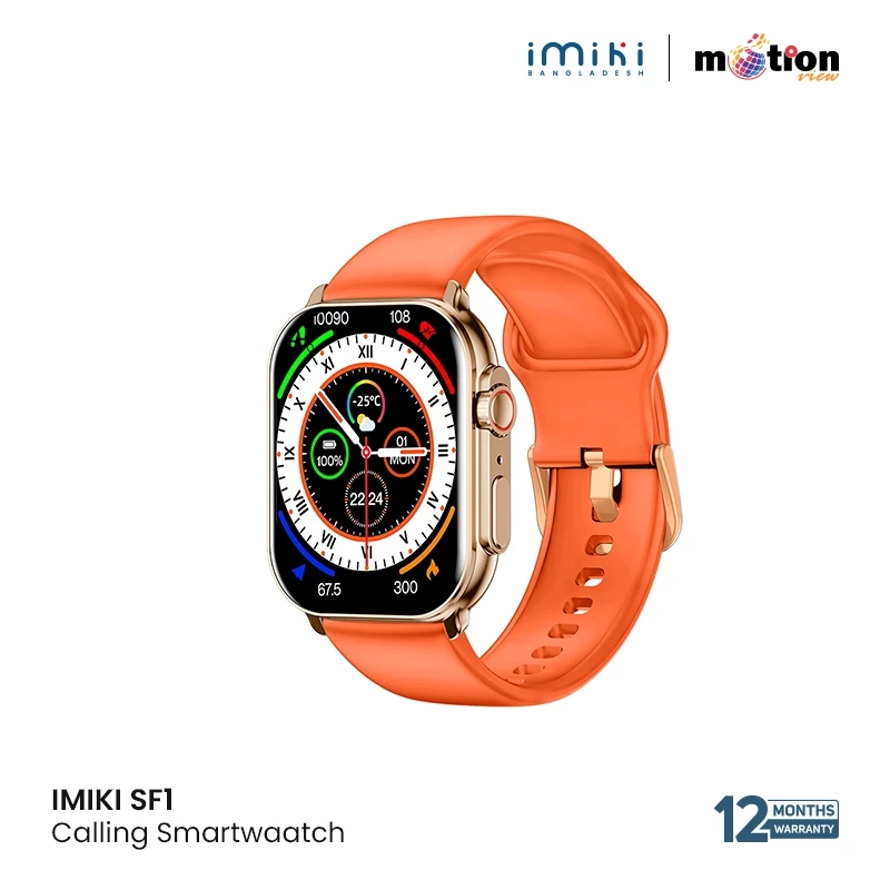 IMILAB IMIKI SF1 Curved 2.01" AMOLED Calling Smart Watch Metal Body - 1 Year Warranty