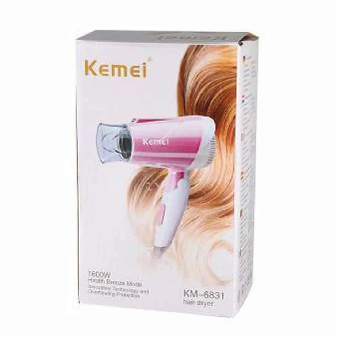 kemei Km 6831 1600w Folding Hair dryer